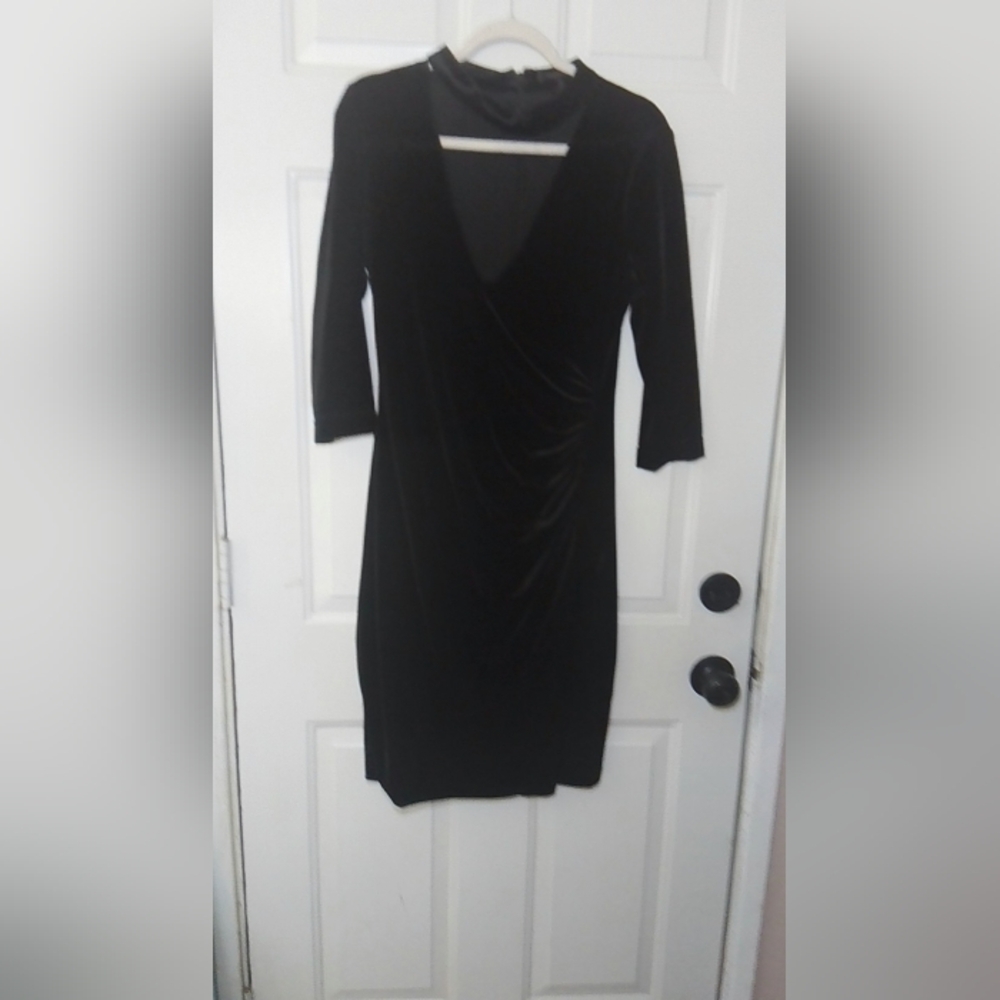 Elegant Black Velvet Dress